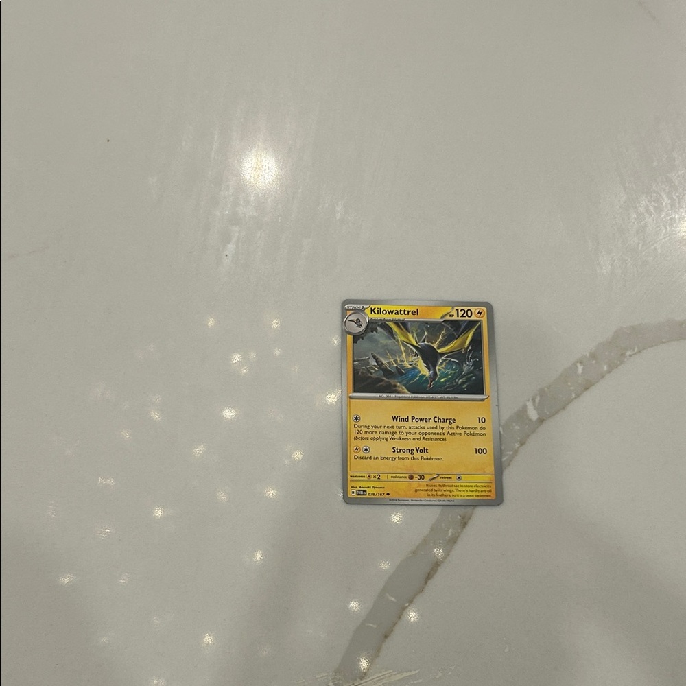 Pokemon Card with Yellow and Blue Design